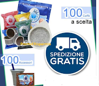 Logo Caffè Borbone: vinci gratis 100 cialde/capsule a scelta + KIT da 100 Accessori 