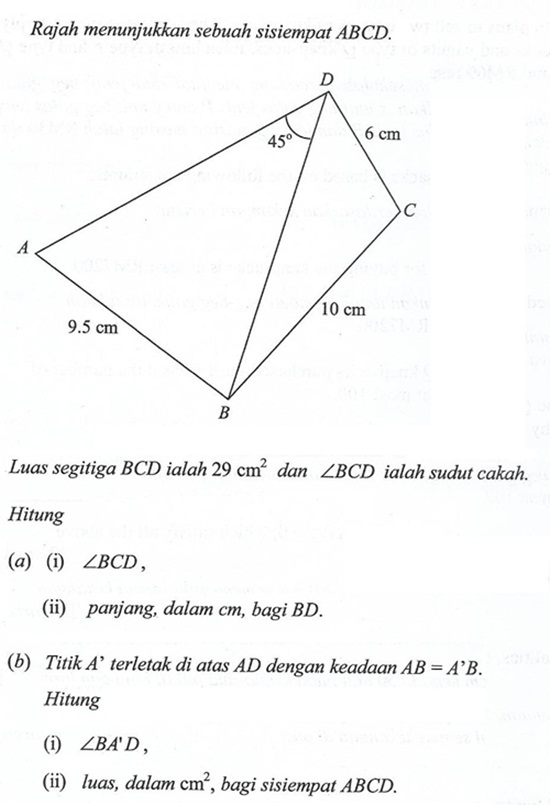 Matematik Tambahan: Penyelesaian Segitiga