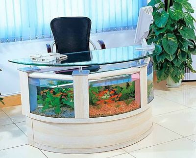 aquarium office table Akuarium Unik dan Aneh Untuk Inspirasi Akuarium Ikan Hias Air Tawar