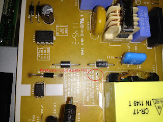 Power Supply tampak atas 1 Monitor LCD samsung 006 service