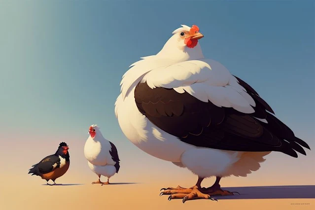 Gallina muy gorda.