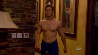 Jake Pavelka Shirtless on The Bachelor: On The Wings of Love episode 3