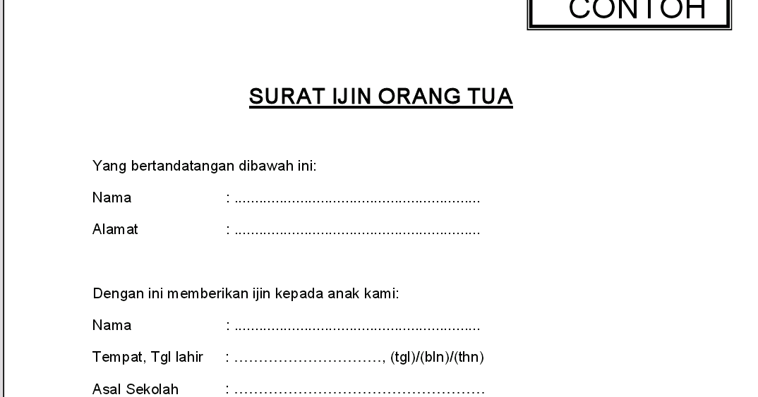 Contoh Surat Pernyataan Orang Tua Untuk Bekerja Di Alfamart