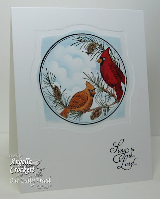 Our Daily Bread designs "Cardinal Ornament" Designer Angie Crockett