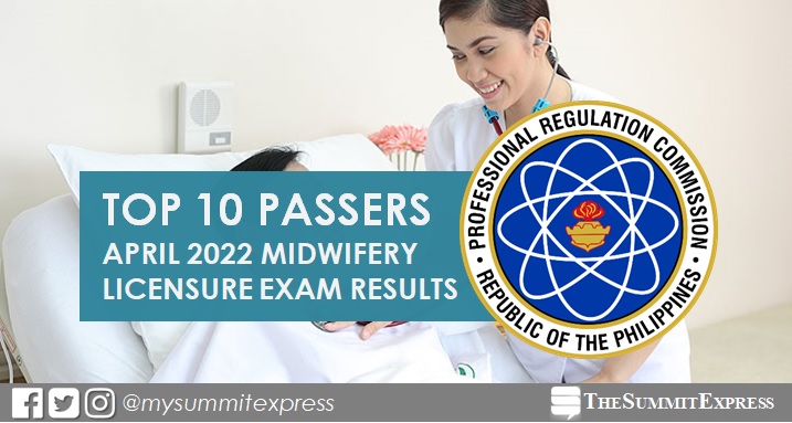 TOP 10 PASSERS: April 2022 Midwife board exam result