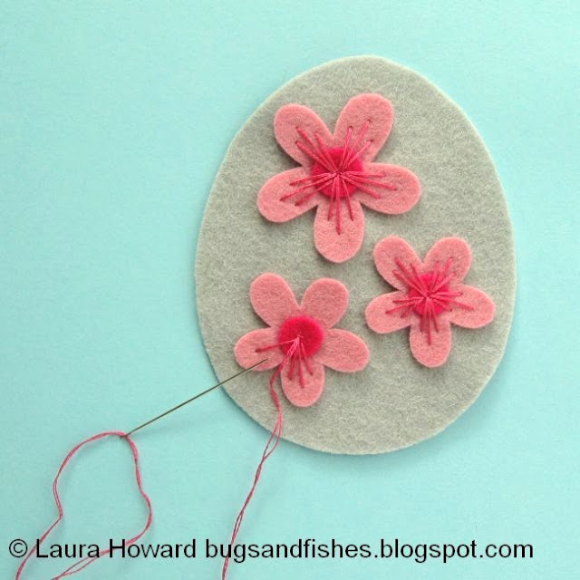 add embroidery to the cherry blossoms