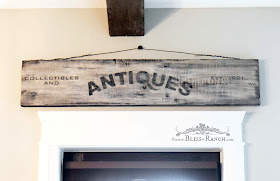 Stenciled Antiques Sign, Bliss-Ranch.com