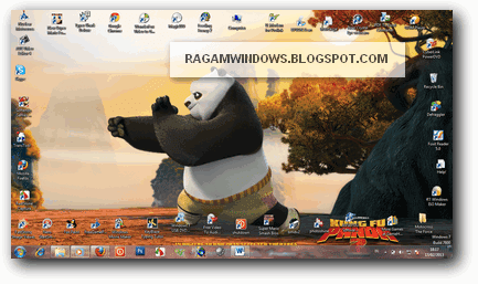 mengatur icon desktop