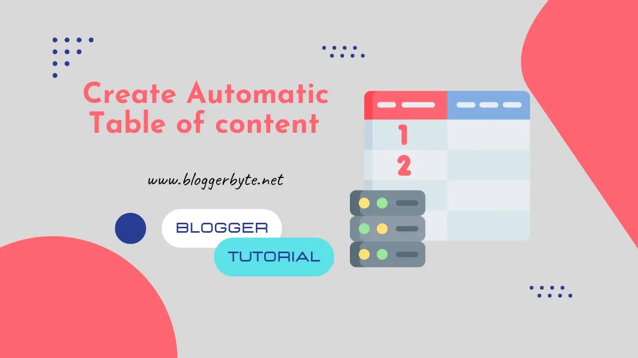 How to Create an Automatic Table of Contents on Blogger