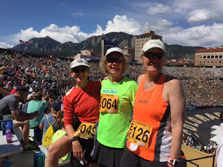 Paula, Anita, and Connie in the stadium after finishing the 2017 BB