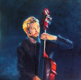 The Double Bass Player by Liza Hirst