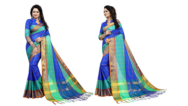 J B Fashion Silk Saree with Blouse Piece