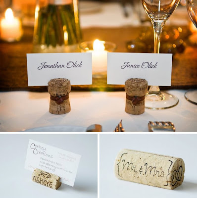 Wine Cork Place Card Holders discovered via Corkey Creations Etsy shop