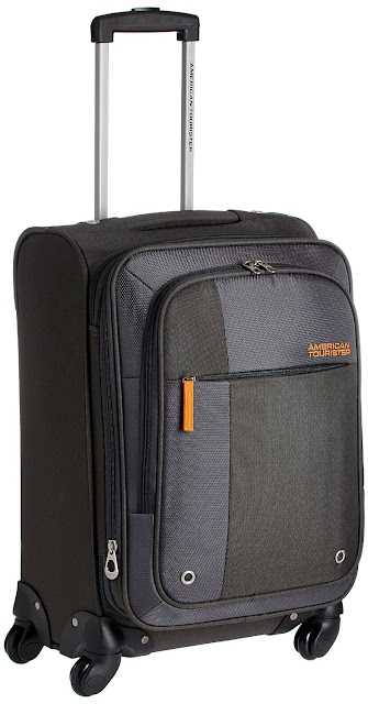 American Tourister Hugo Polyester 55cms Grey Softsided Carry-On