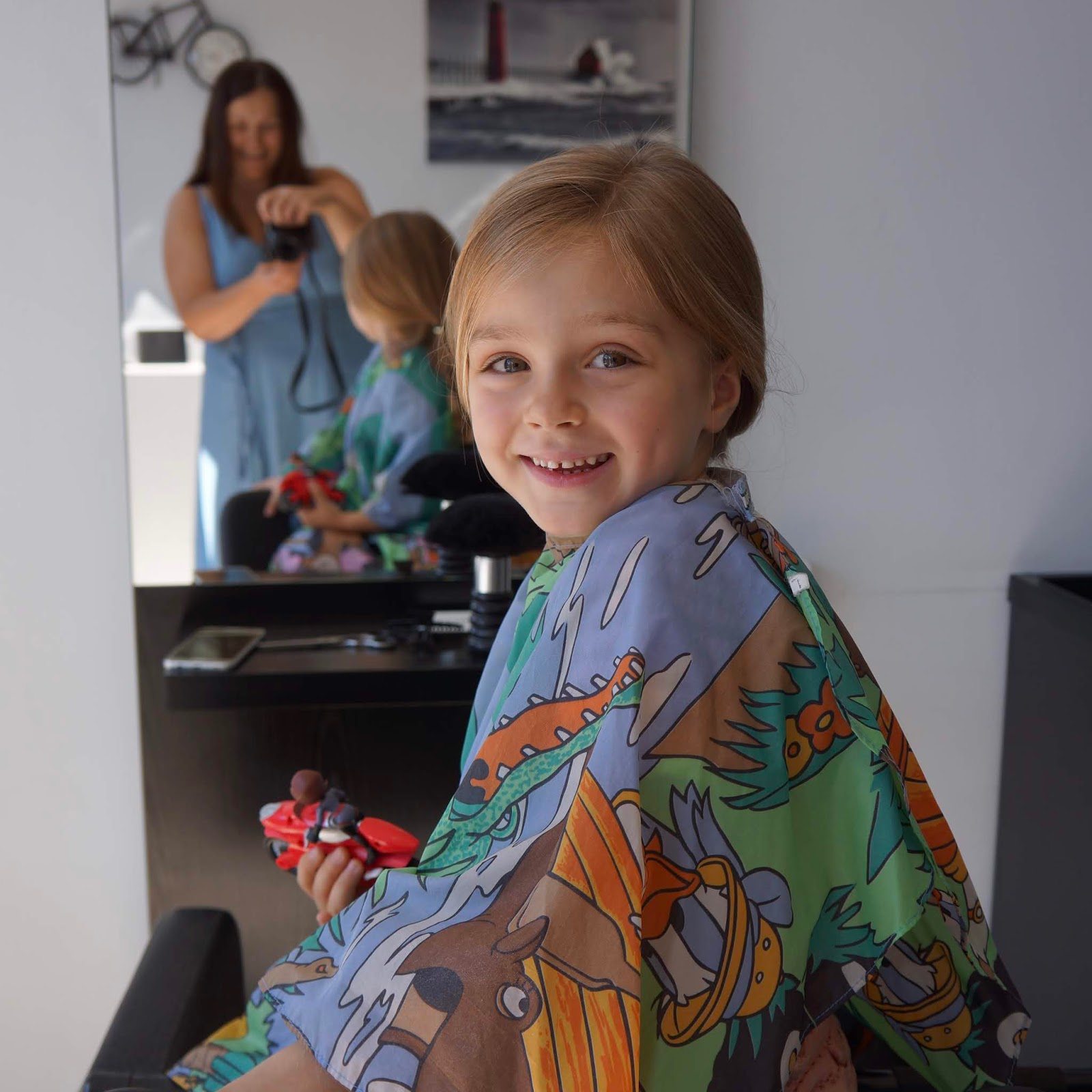 When my daughter had her first haircut and how she donated over seven inches of her hair to charity