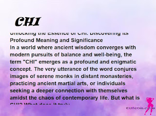 meaning of the name CHI