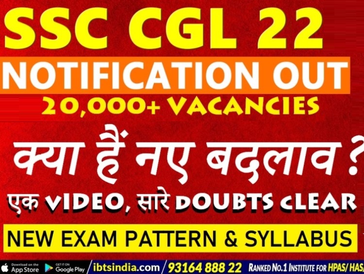 SSC CGL 2022 Notification: 20000+ Vacancies, New Exam Pattern & Syllabus of SSC CGL (Apply Online Now)