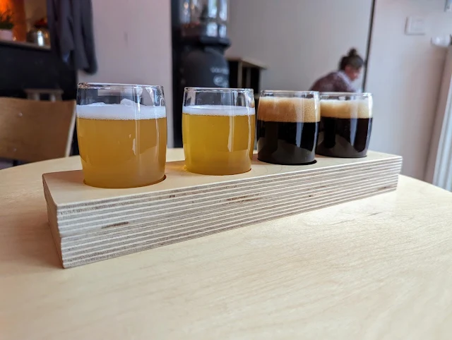 1 Day Ghent Itinerary: tasting paddle of craft beer at Brouwbar Ghent