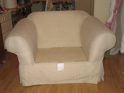 Site Blogspot  Parsons Chair on Custom Slipcovers By Shelley  Oversized Chair Before And After