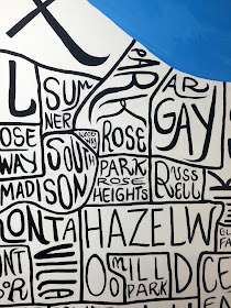 portland neighborhood map, portland mural, portland neighborhood mural, portland map mural, portland pride mural