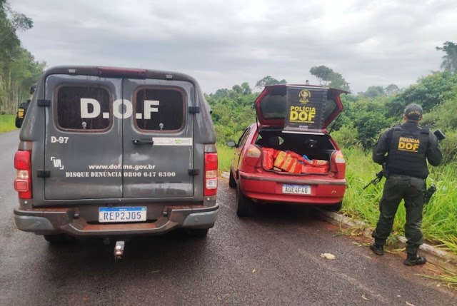 DOF prende traficante com carro carregado com 137 kg de maconha