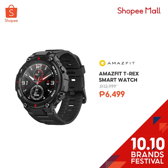 Amazfit T-Rex Smart Watch at 50% Off on Shopee’s 10.10 Brands Festival