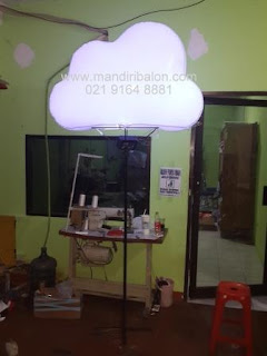 Balon light bentuk awan dg 4 warna