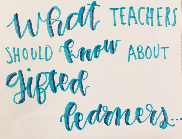 What teachers should know about gifted learners...