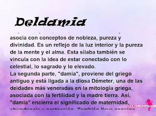 significado del nombre Deldamia