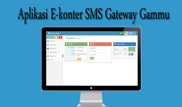 Source code Aplikasi E-Konter SMS Gateway Gammu dengan PHP