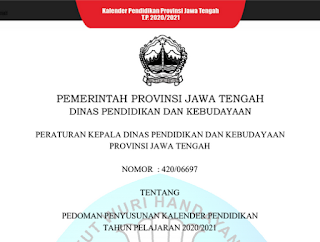 Download Pedoman Penyusunan Kaldik Jateng Tahun Pelajaran 2020/2021