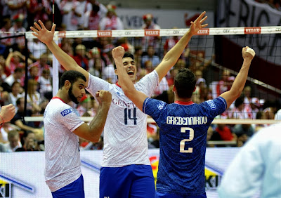 Volleyball Techniques For Beginner - The players of France national team celebrate