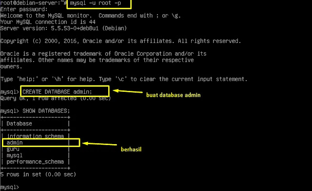 login mysql