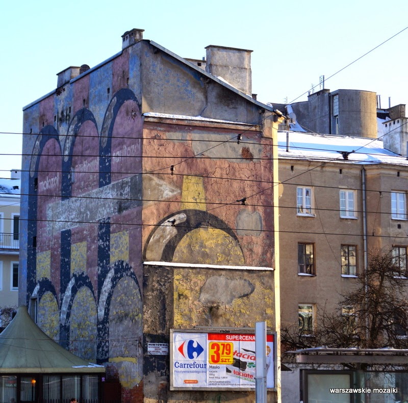 Warszawa ściana kamienica Praga Północ mural retro muchozol molozol