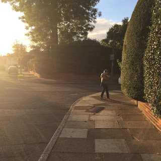 Autistic boy walking