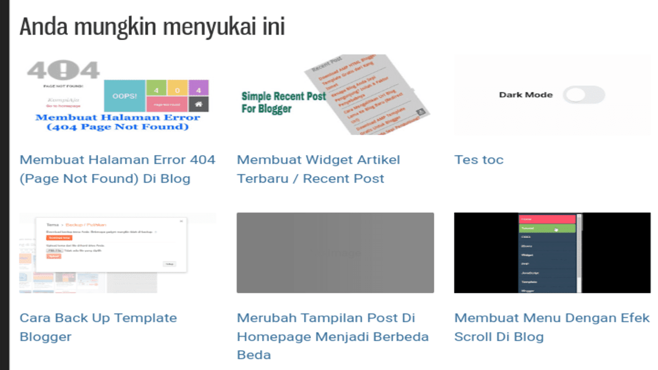 Cara Membuat Related Post / Artikel Terkait