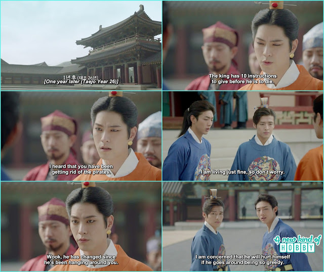  1 year after 3rd prince hair style 8th prince with 14th prince meet with 3rd prince - Moon Lover Scarlet Heart Ryeo - Episode 12 - Review 