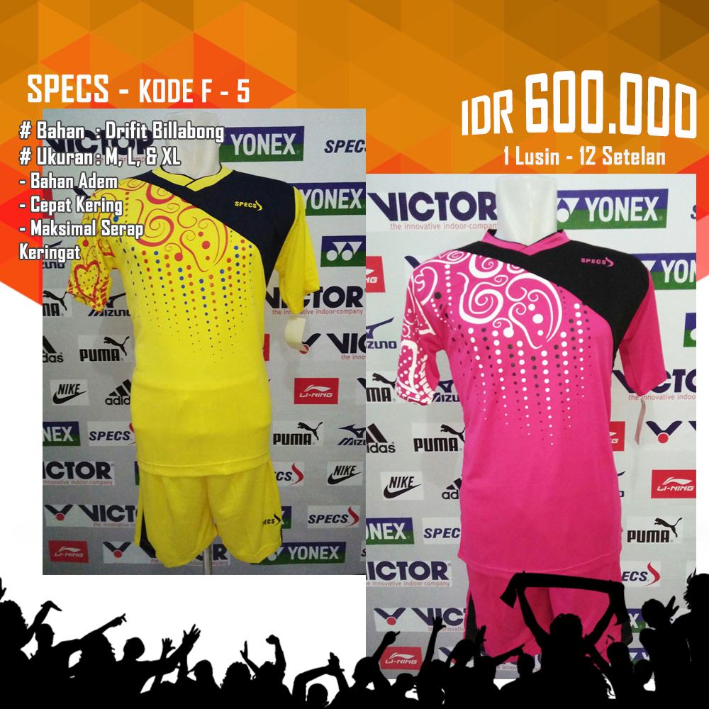 Kaos Baju Pakaian Seragam Setelan Futsal Kostum Futsal Specs Set