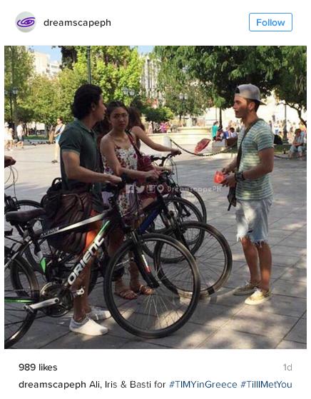 JaDine with JC Santos in Greece for Till I Met You