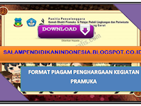 Download contoh format pembuatan Piagam Penghargaan dalam mengikuti kegiatan Pramuka