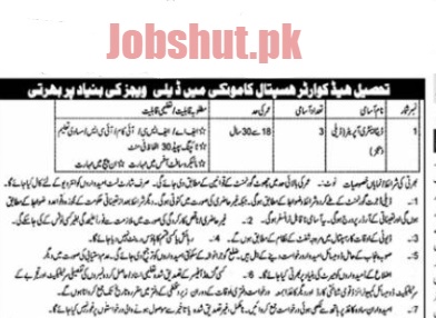 Tehsil Headquarter Hospital Thq Jobs In Kamoki 2021