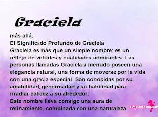 significado del nombre Graciela