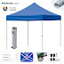 New Eurmax 10x10 Ft Premium Ez Pop up Instant Canopy Party Tent Gazebo Commercial Grade Bonus Roller Bag