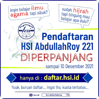 Perpanjangan Masa Pendaftaran HSI AbdullahRoy 221