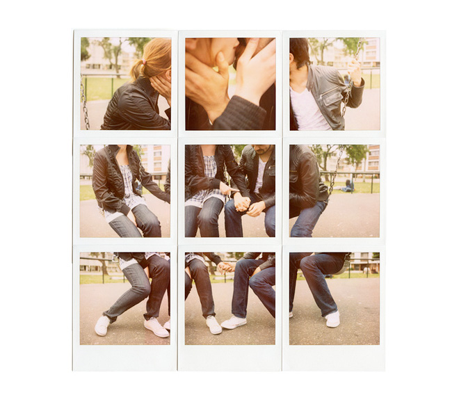 polaroid collage engagement
