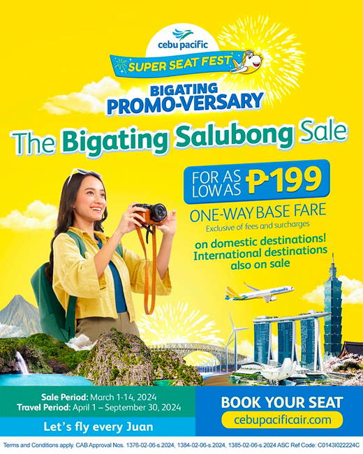Cebu Pacific Celebrates 28th Anniversary with Seat Sales