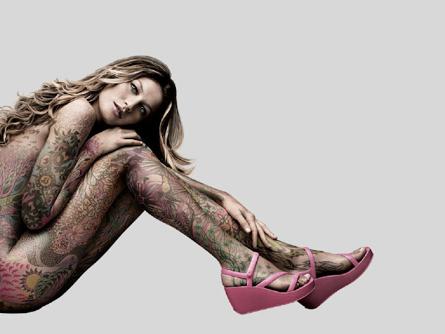 body paint on full tattoo in all body
