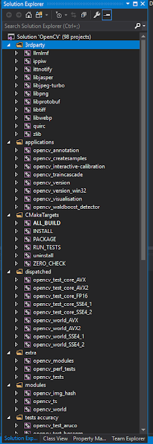 Build opencv in visual studio