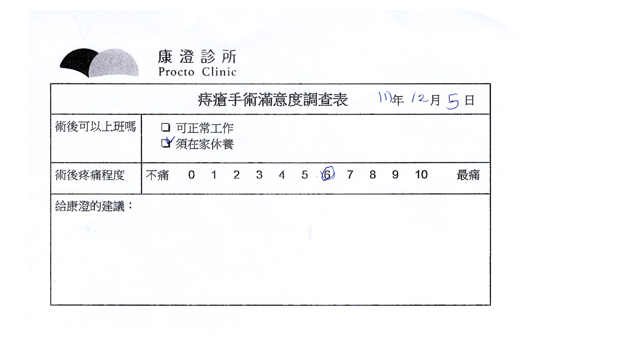 無建議