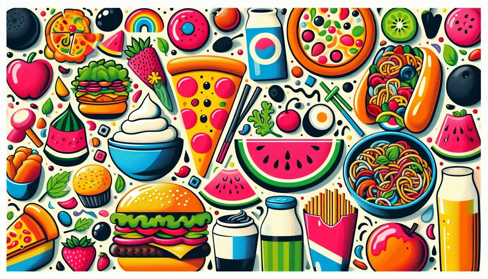 Illustration des aliments franco-marocains